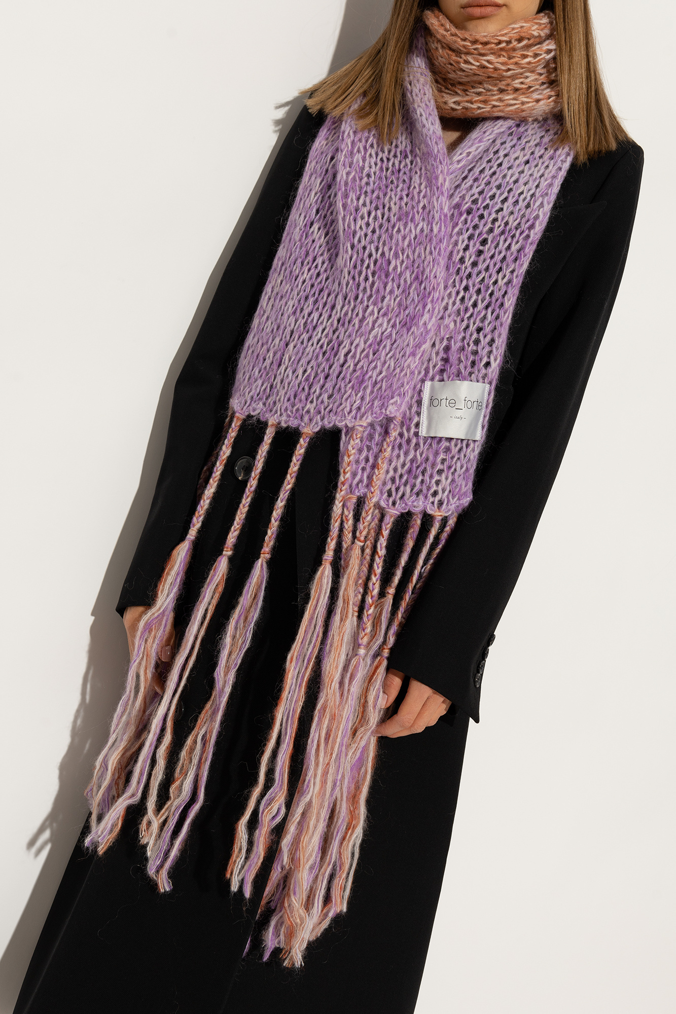 Purple Fringed scarf forte_forte - Vitkac Canada